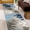 World Rug Gallery Palm Frond Indoor/Outdoor Runner Rug 2'x7' Blue Runner Rug 5550BLUE2X7 - alternate 3